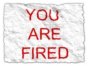 Note That Says You Are Fired